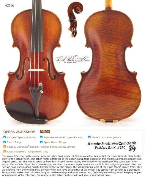 Violino 4/4 Oficina  #2126 Modelo Stradivarius