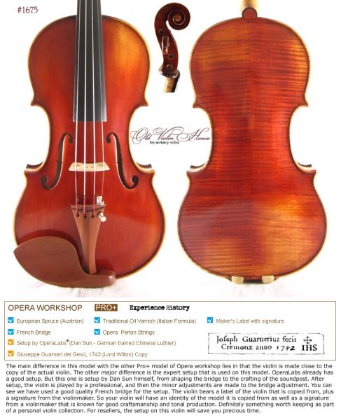 Violino 4/4 Oficina  #1675 Modelo Guarnerius