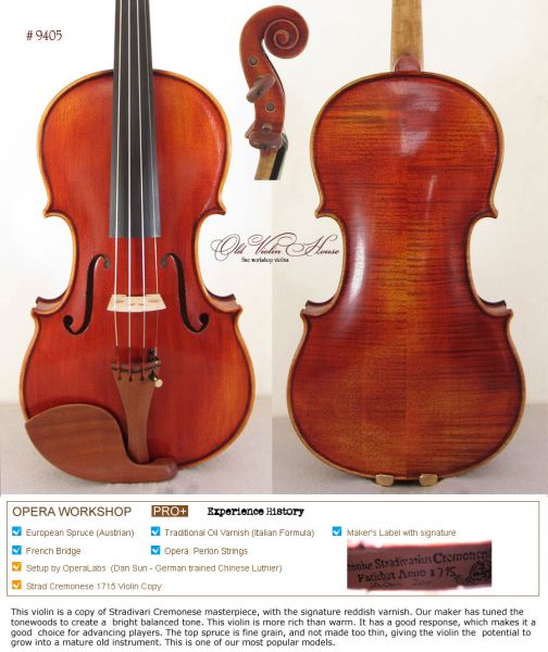 Violino Oficina 4/4 #9405 Modelo Stradivarius