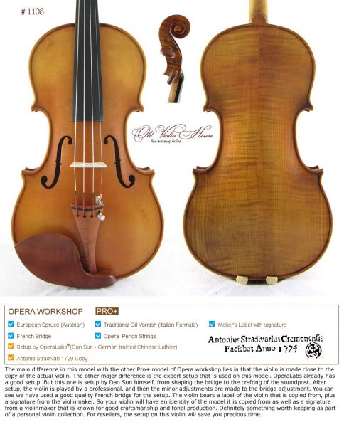 Violino 4/4 Oficina  #1108 Modelo Stradivarius