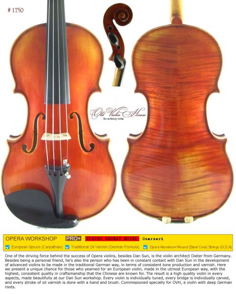 Violino 4/4 Oficina #1750 Modelo Guarnerius